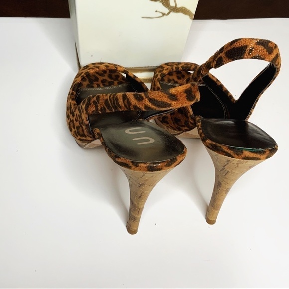 UNISA leopard sling back stilettos size 8 - Picture 7 of 7